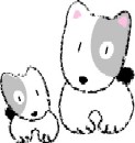 イラスト：2匹の犬
