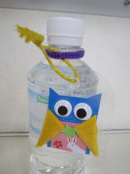 ペットボトルや傘につけるふくろう