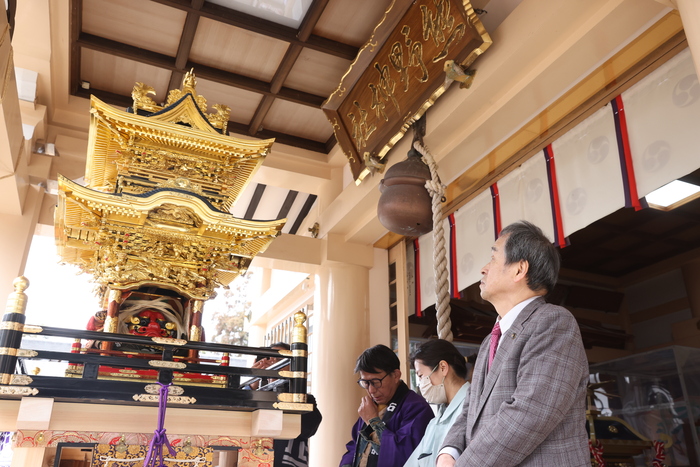 修復された吉川獅子屋形の様子1