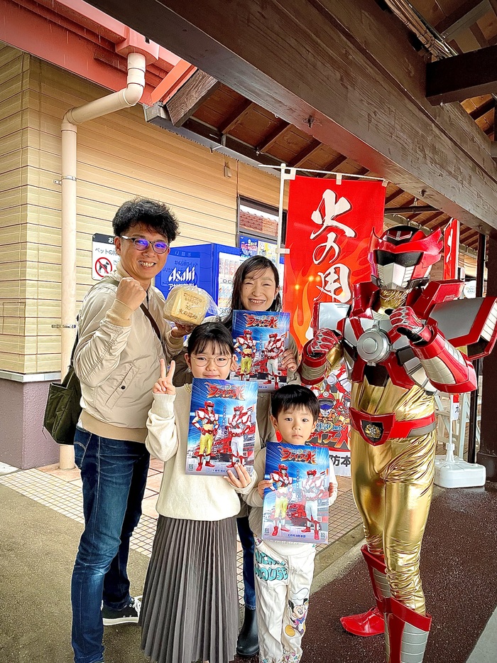 ファイアーXと記念撮影