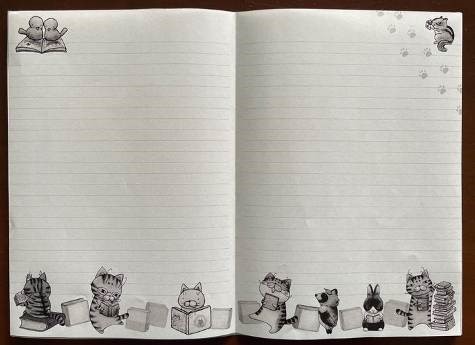 「おおぶ⽂化交流の杜図書館 押し活スタンプラリー」 オリジナルグッズ（A5 サイズノート）中身