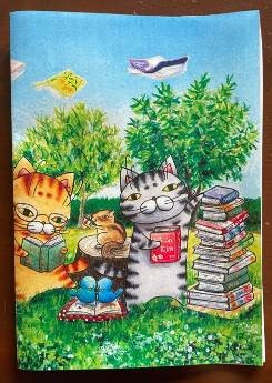 「おおぶ⽂化交流の杜図書館 押し活スタンプラリー」 オリジナルグッズ（A5 サイズノート）表紙